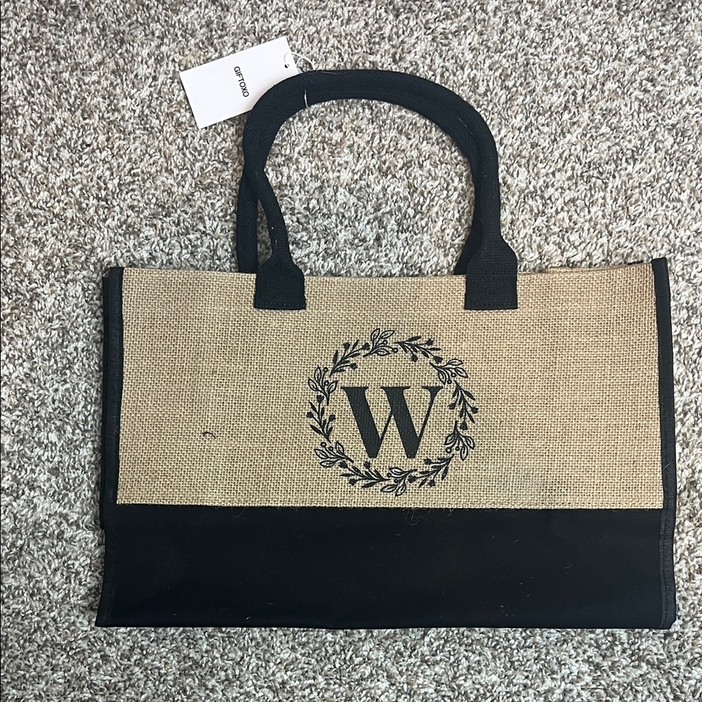 Elegant Black‎ and Tan Tote Bag